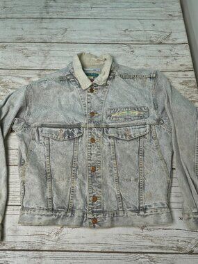 Vintage Code Bleu Denim Trucker Jacket